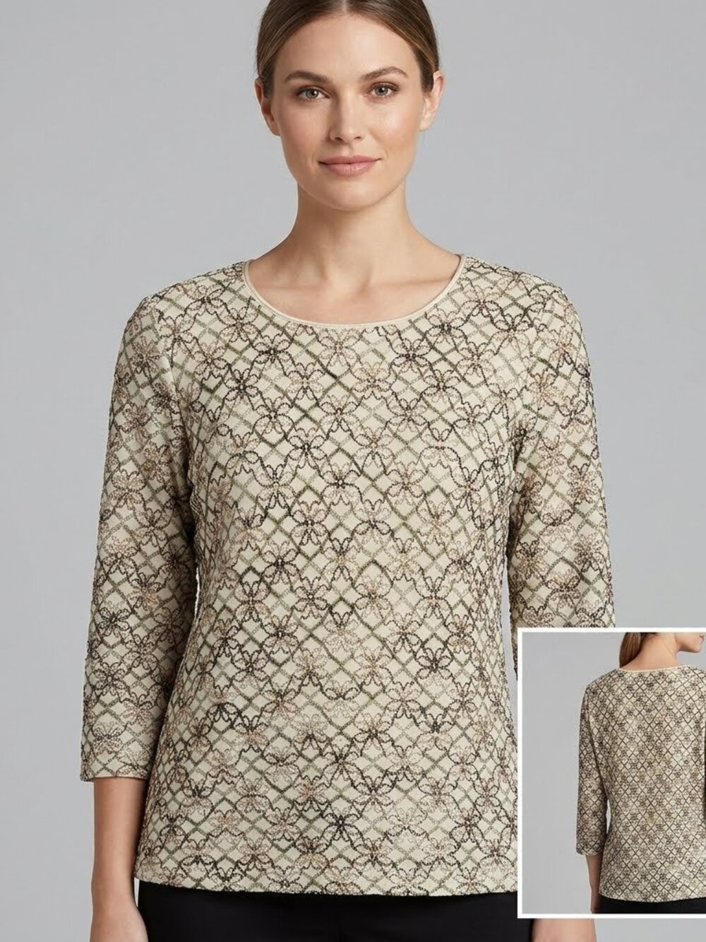JM Collection Forestcore Embroidered Fairy Blouse Size M Cottagecore Fall Layers
